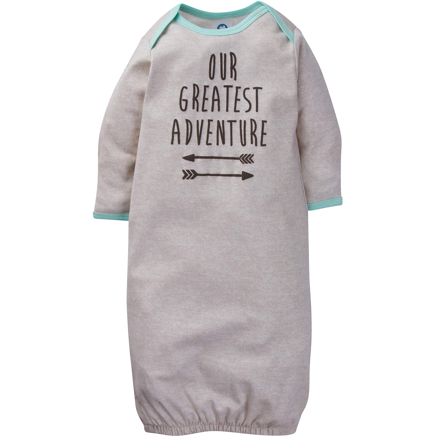 Gerber Unisex Baby Boy and Girls 4-Pack Sleeper Gown Aqua Fox 0-6 Months