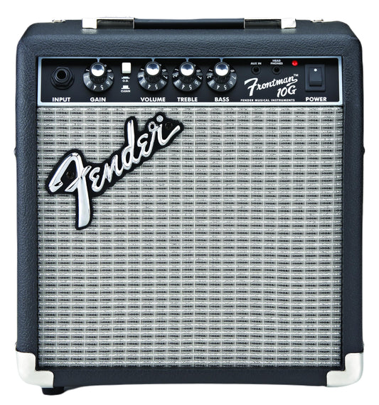 Fender Frontman 10G Guitar Amp, 10 Watts, with 2-Year Warranty, 6 Inch Fender Special Design Speaker, 5.75Dx10.25Wx11H Inches